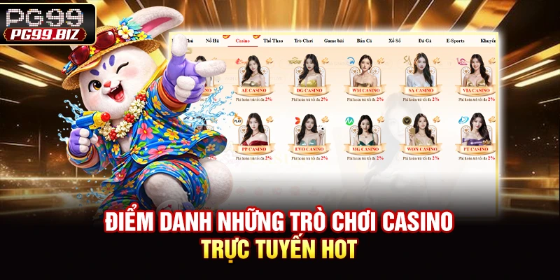 Điểm danh những trò chơi Casino trực tuyến hot